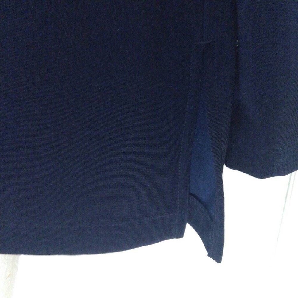 Chico's Size 1 Solid Navy Blazer Euc - image 7